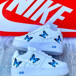 Tenis Infantiles De Mariposas Azules